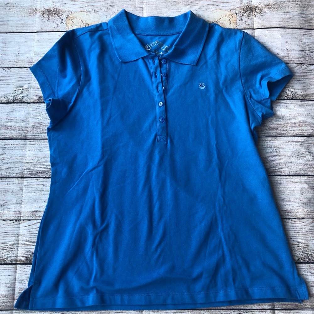Gloria Vanderbilt Blue Top Large Nice